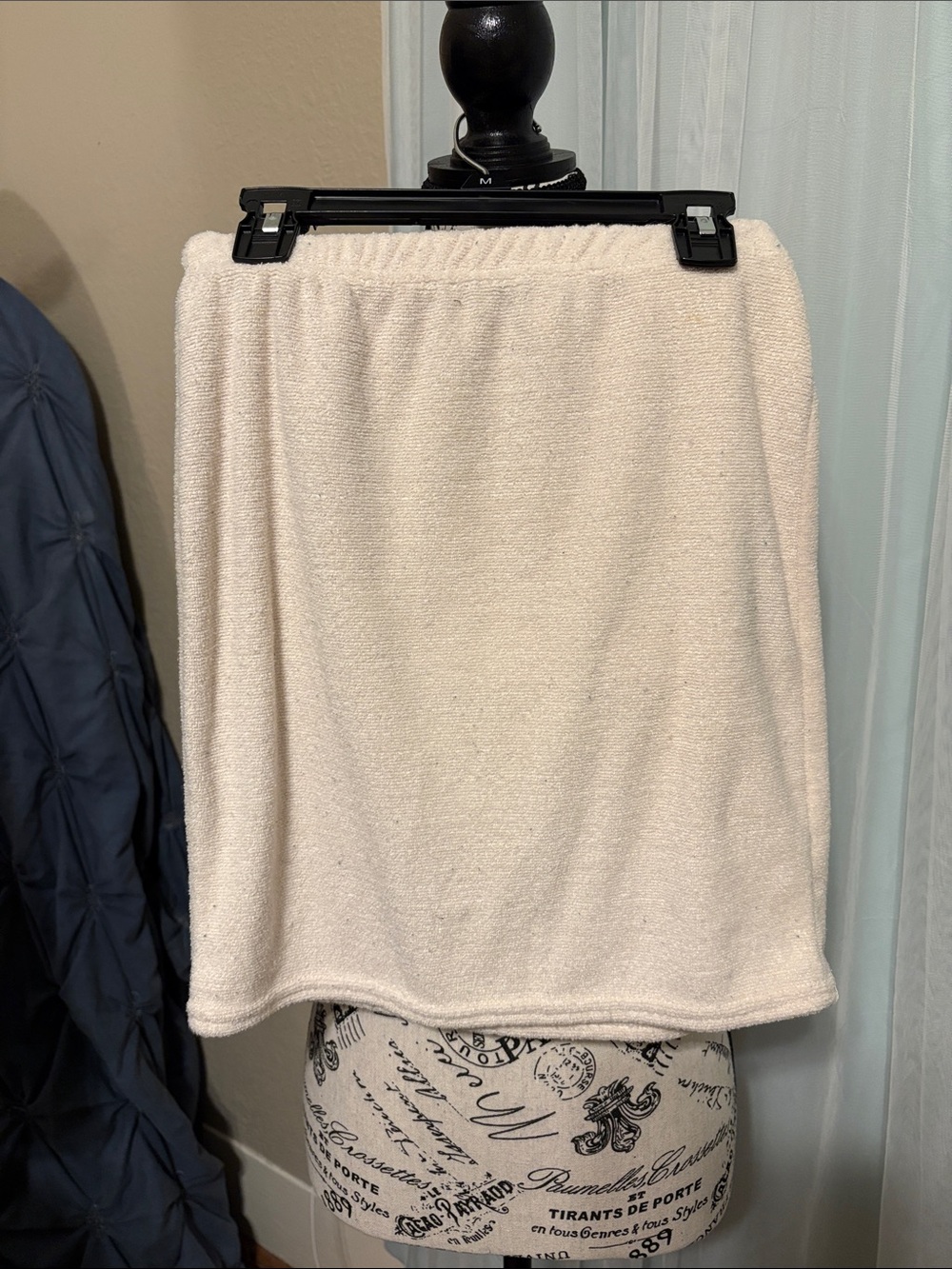 PrettyLittleThing Cream Terry Mini Skirt